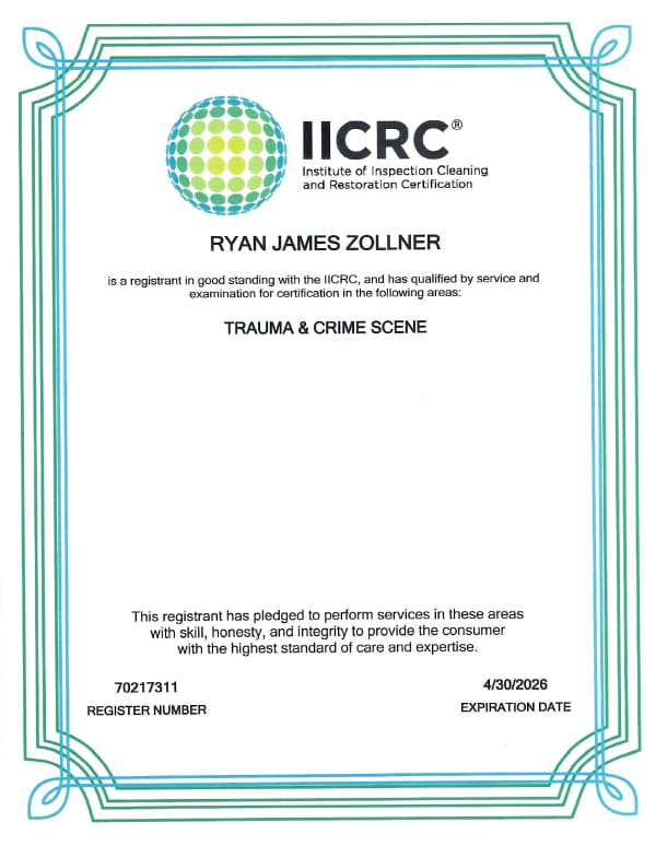 IICRC TCST Certificate